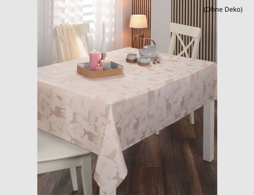 Tischdecke Elch Rosé