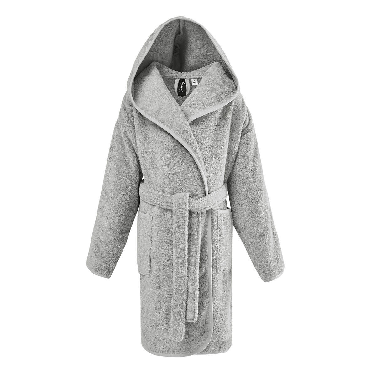 BABY BEAR - Peignoir de bain enfant 450 gr/m²  gris cendré 2 ans