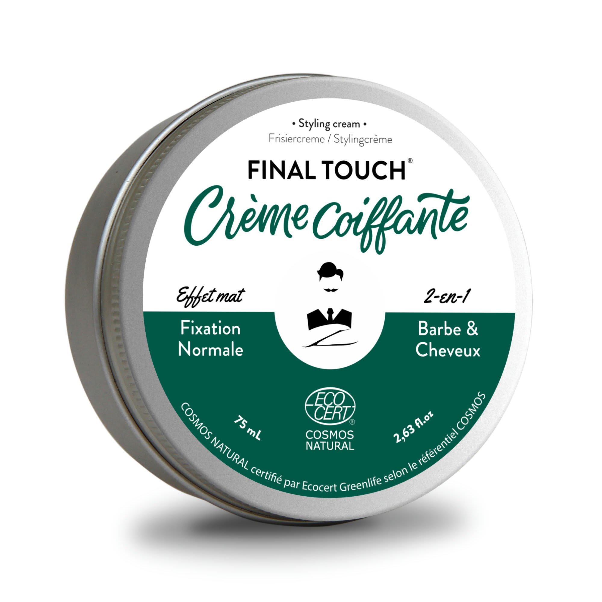 - FINAL TOUCH - Crème Coiffante Barbe & Cheveux pour Hommes