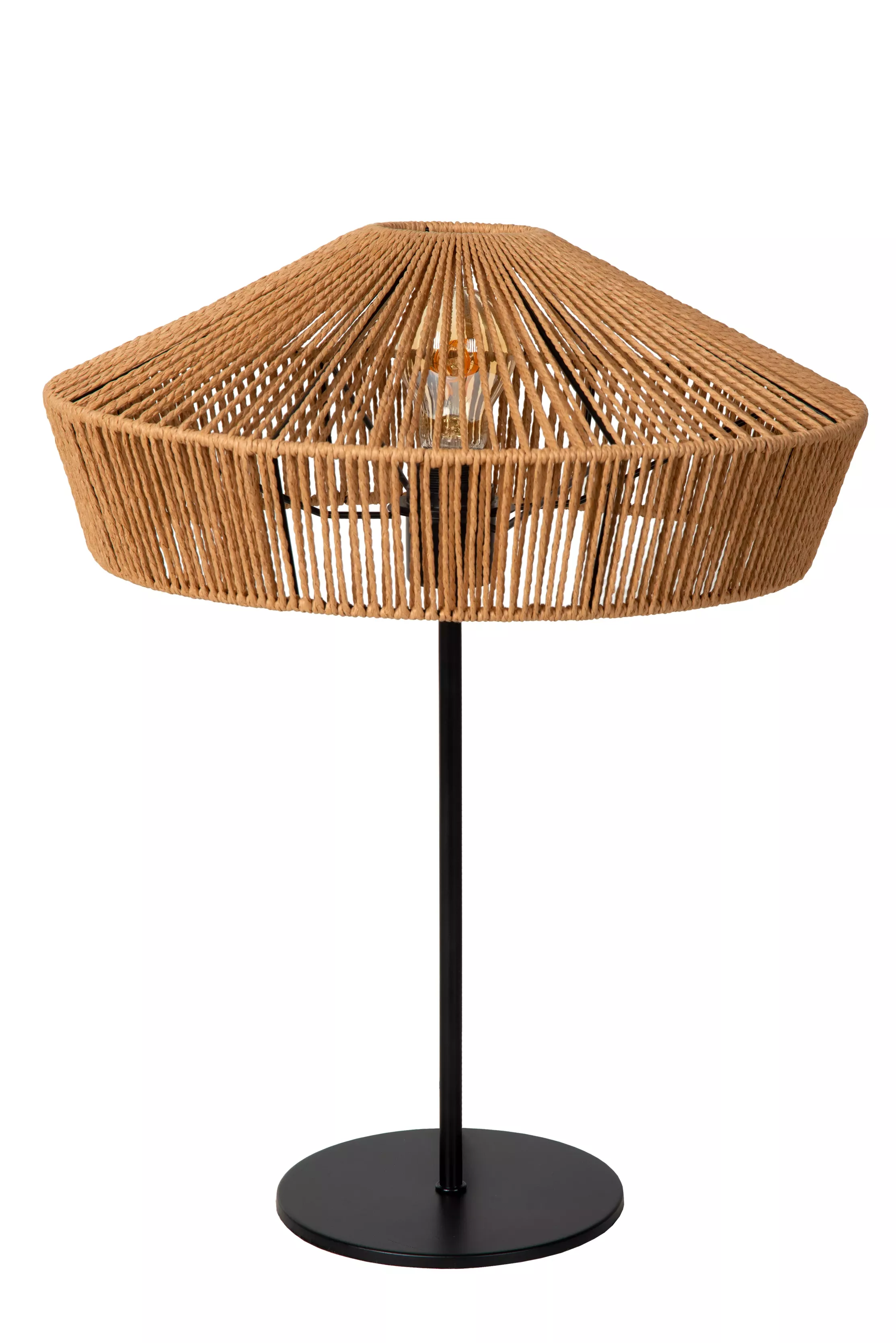 Lampa stołowabrązowo-czarna Yunkai 1xE27x60W wys:50cm Lucide
