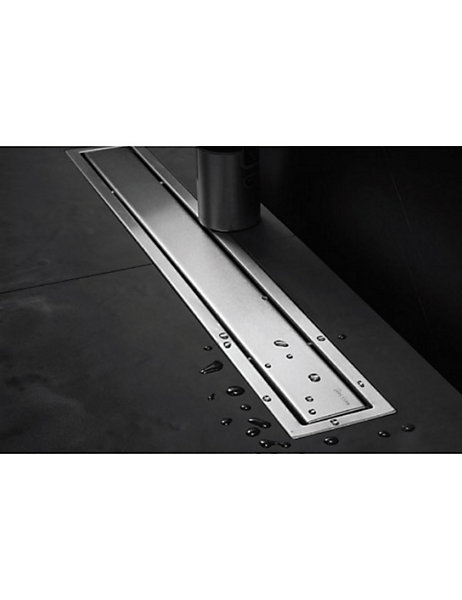 Caniveau de douche CONFLUO PREMIUM LINE en acier inoxydable-85x12 cm-12 ---12