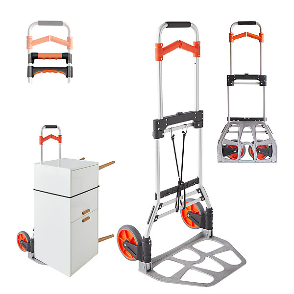 Pack and Move - Diable pliable en aluminium - 35 x 48 x 119 cm - 130 KG max - Pour déménagement et transport