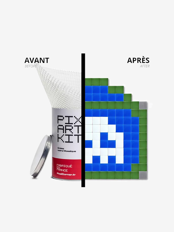 Pixel art paris - kubbick bleu