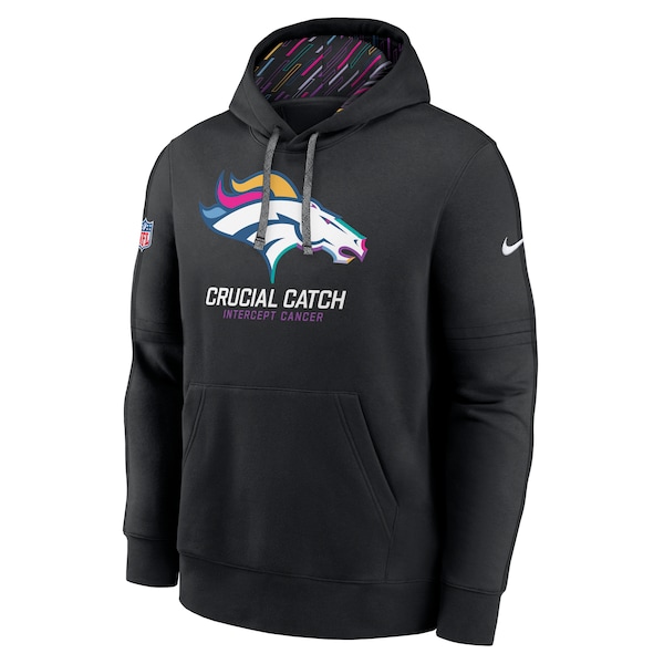 Denver Broncos Nike 2024 NFL Crucial Catch Club Pullover Hoodie - Black