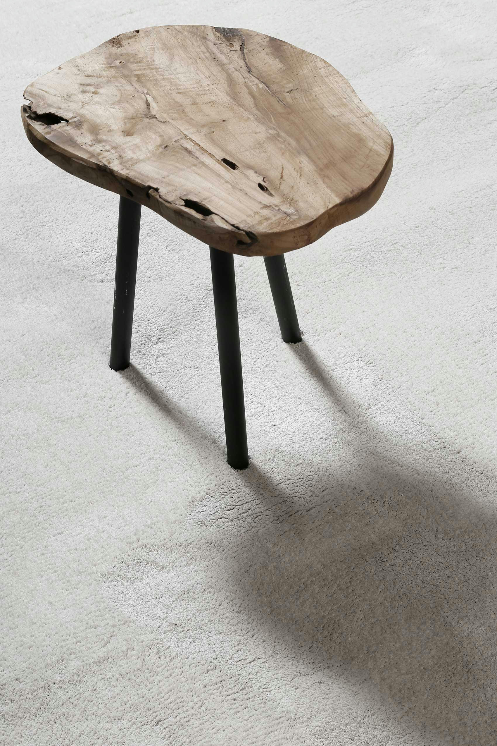 SIENNA - Tapis en microfibre doux et dense blanc cassé  120x170