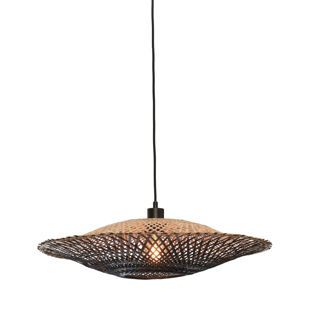 GOOD&MOJO hanglamp Kalimantan - zwart - Ø87cm