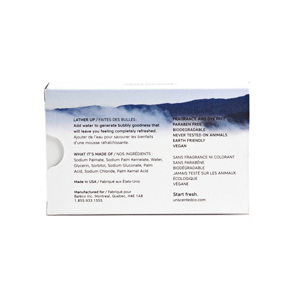 The Unscented Company Bar Hand Soap, Unscented, 120-g