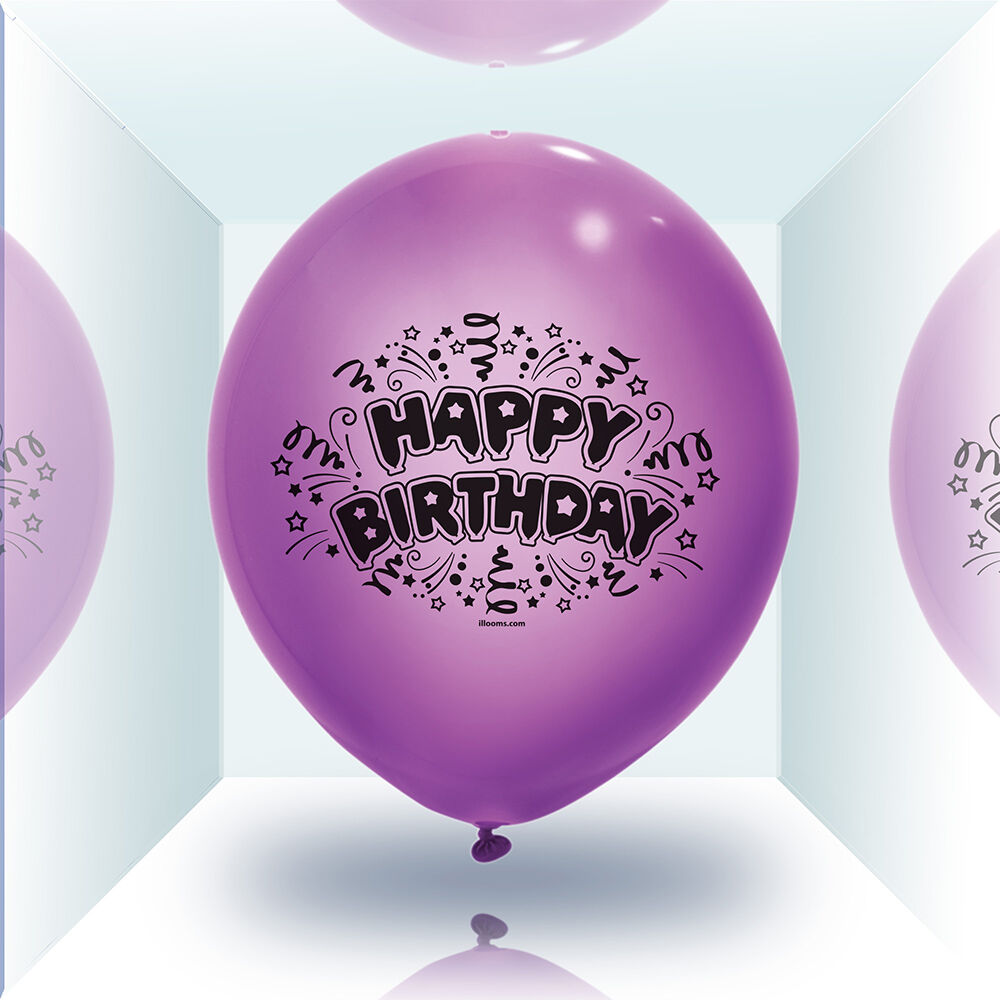 Ballon led coloré Happy Birthday x 5