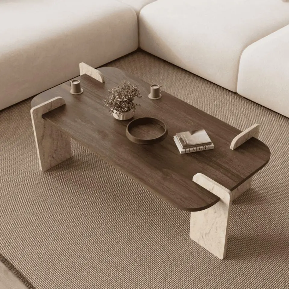 Calicosy - ELIA Salontafel - Naturel - 120x60x35 cm