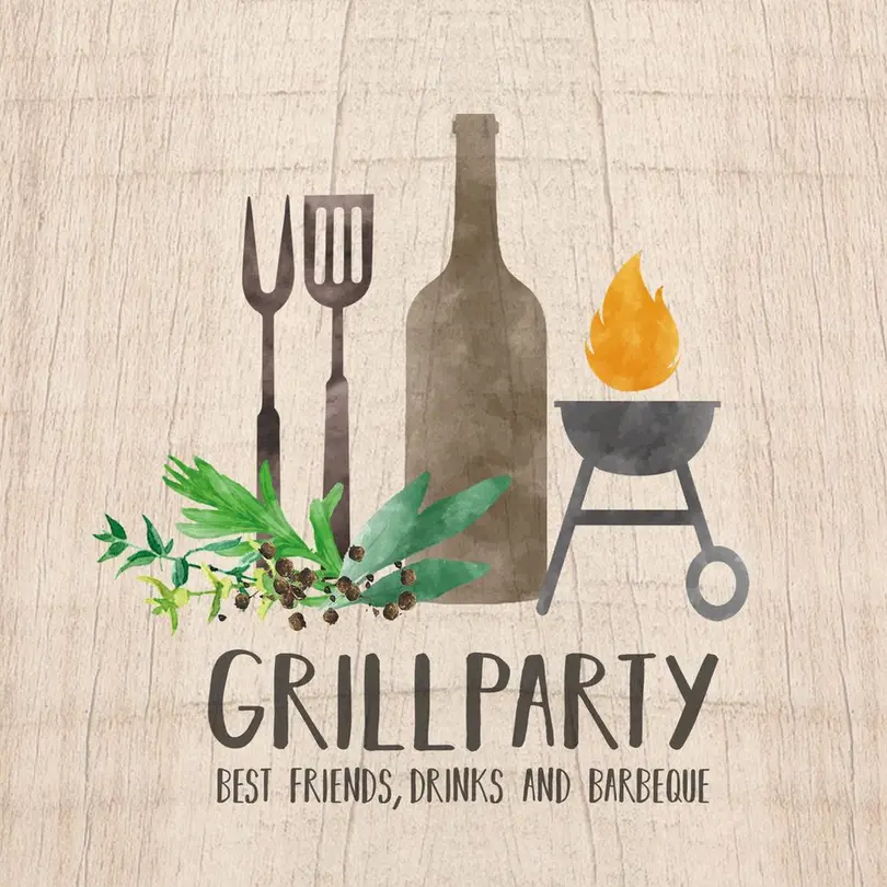 Serviette 6er-Set Grill & Beer