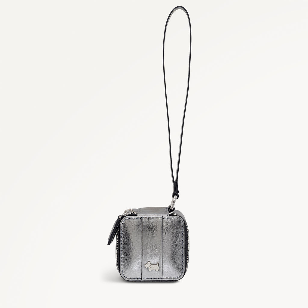 Cube Charm - Leather Zip Around Bag Charm