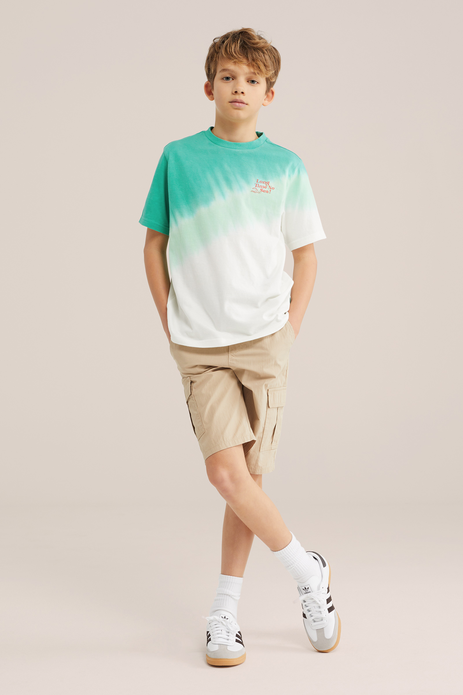 Jongens T-shirt met dip-dye