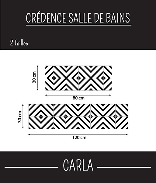 Crédence Adhésive Alu CARLA 80 cm x 30 cm Ma Nouvelle Déco