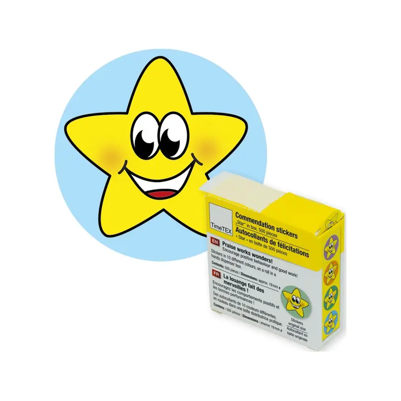 Sticker 500er-Set Sternchen bunt