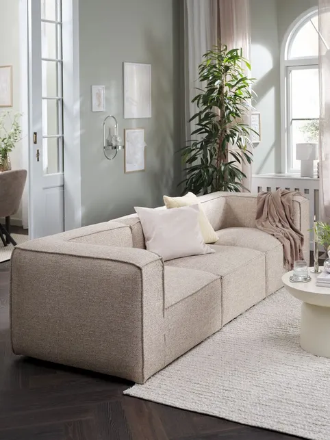 Modulsofa SKIBBY 3-pers. sandfarvet stof
