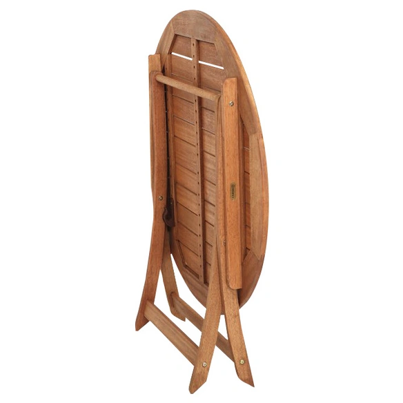 Klapptisch, ØxH: 100 x 75 cm, Tischplatte: Eukalyptusholz