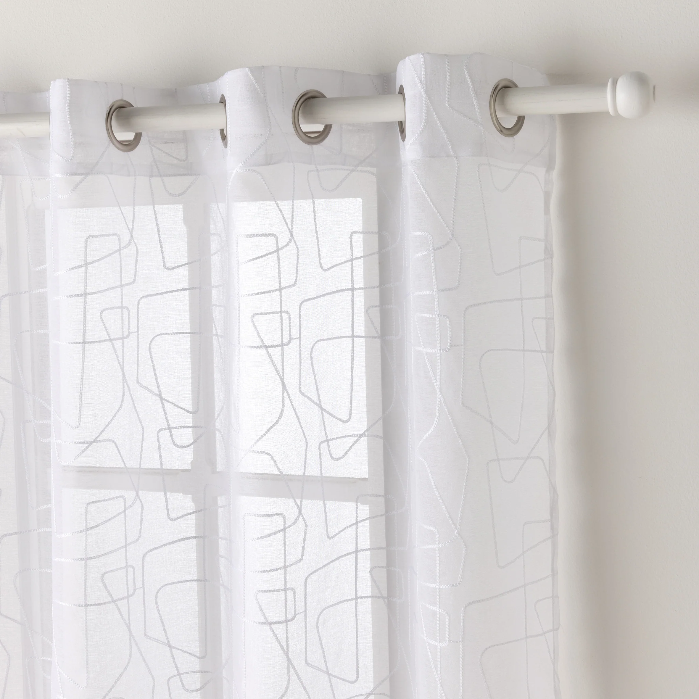 Voilage MONA coloris blanc 140 x 240 cm