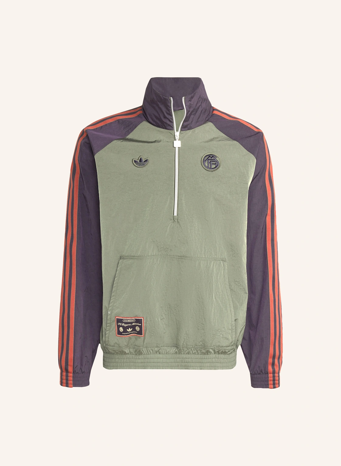adidas Originals FC BAYERN MÜNCHEN TERRACE ICONS JACKE MIT REISSVERSCHLUSS BIS ZUR BRUST