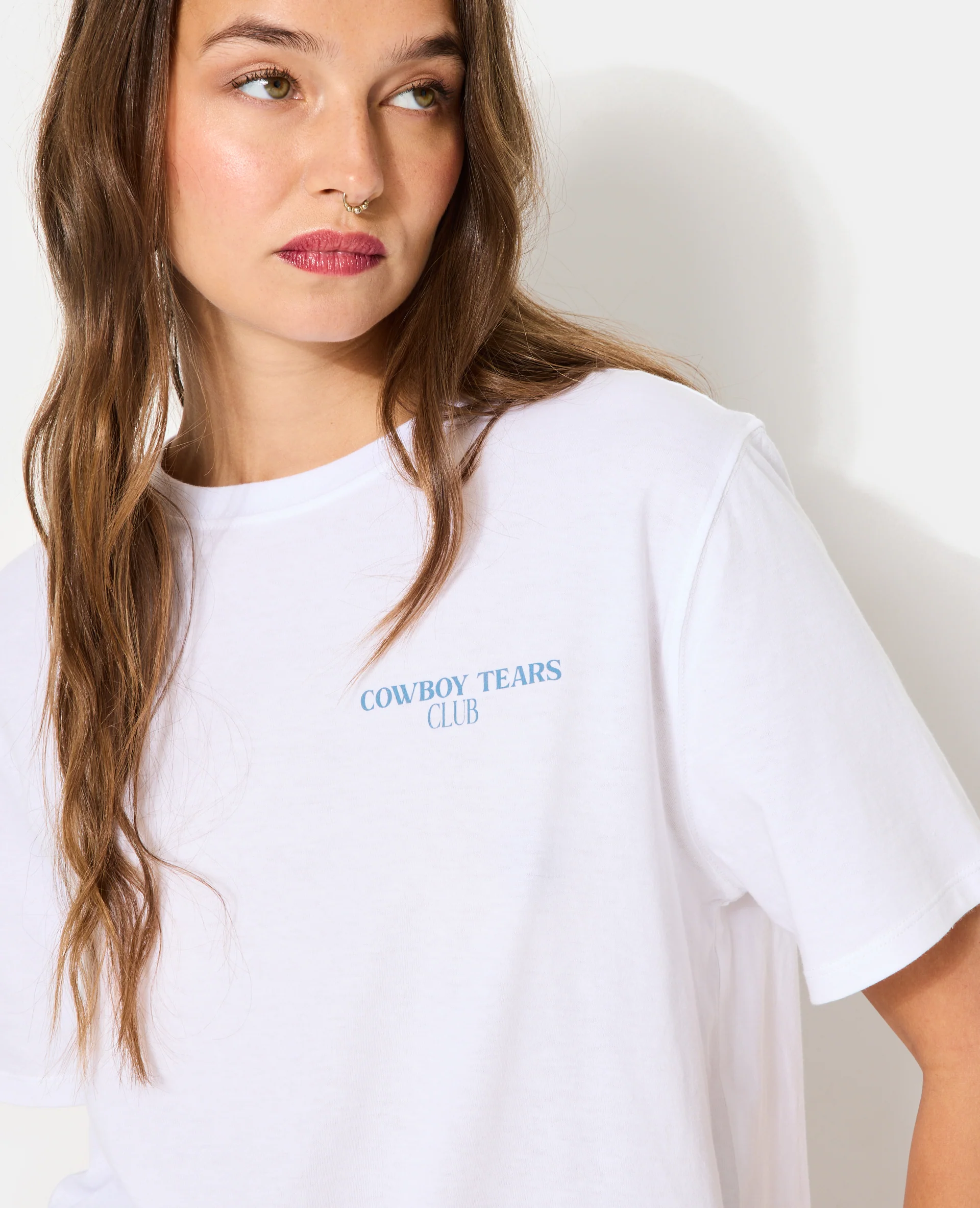 T-shirt avec print poitrine et dos