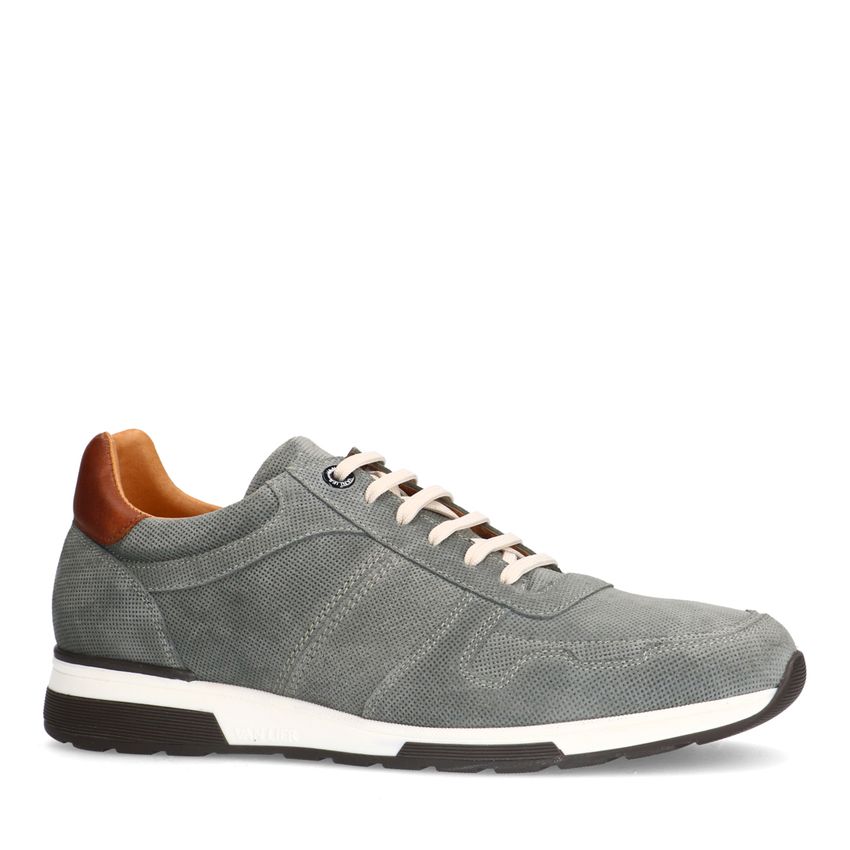 Van Lier Grijze suède sneakers