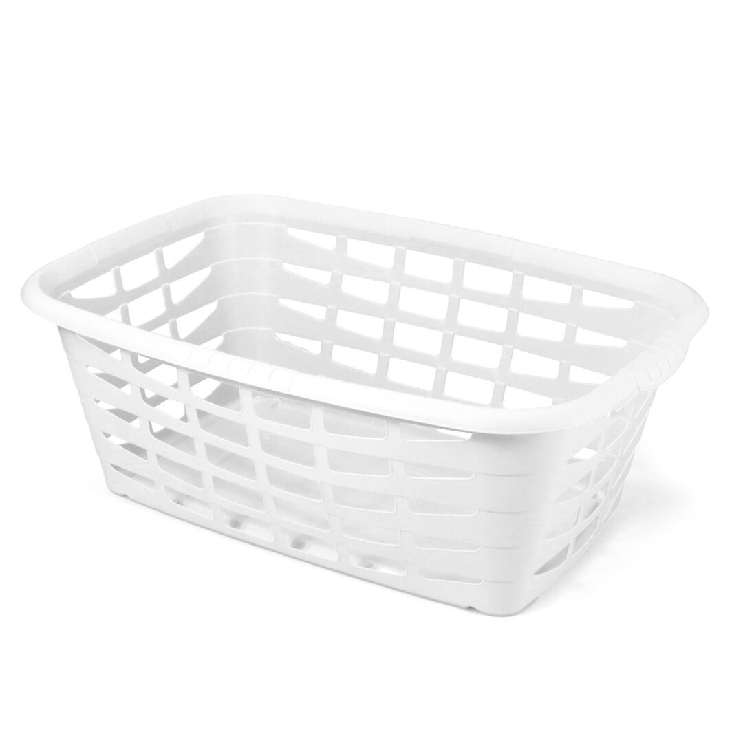 Cesto de roupa branco 40l