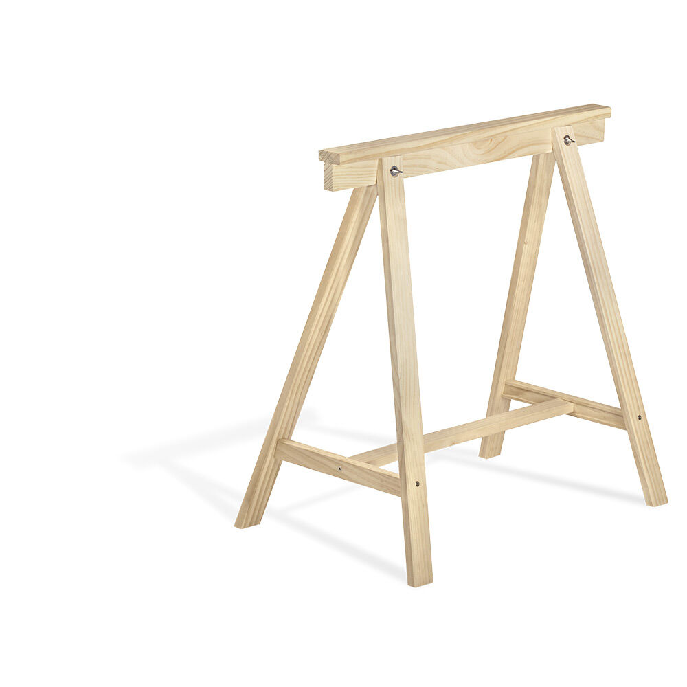 Tréteau pin massif beige - 70x41xH72cm