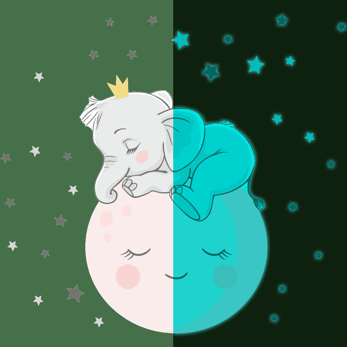 - Stickers mural phosphorescents lumineux enfant 110x80cm