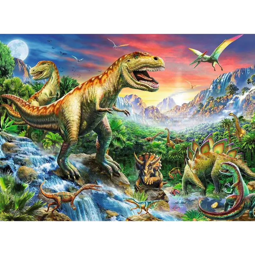 Puzzle 100-teilig Bei den Dinosauriern
