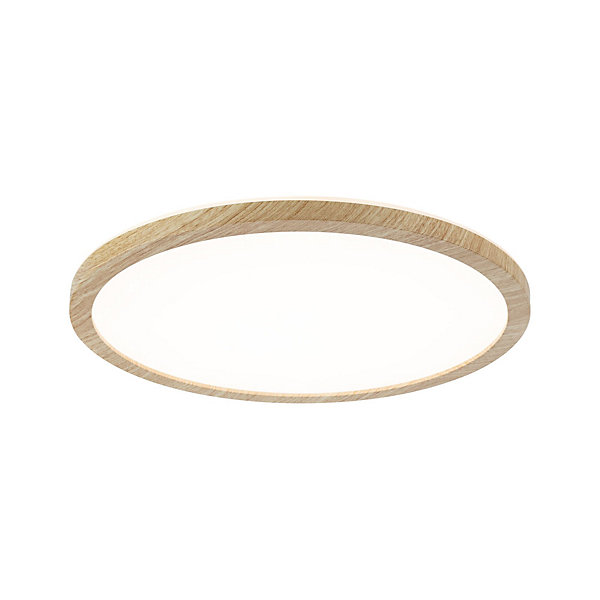 Panneau LED Atria Shine Backlight IP44 rond 293 mm 16W 1600lm 3000K Esthétique bois