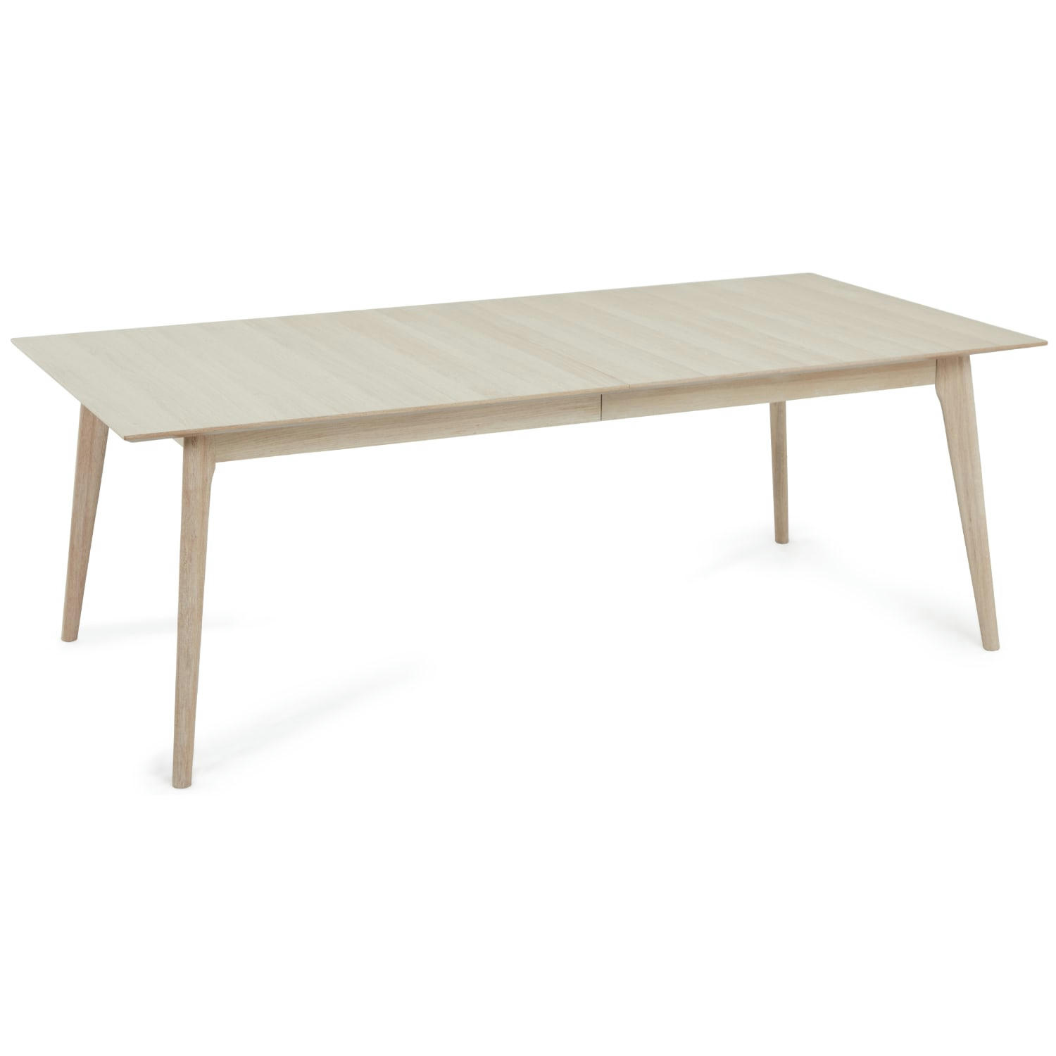 PORTO - Table à manger extensible 6 personnes L220 en chêne massif clair