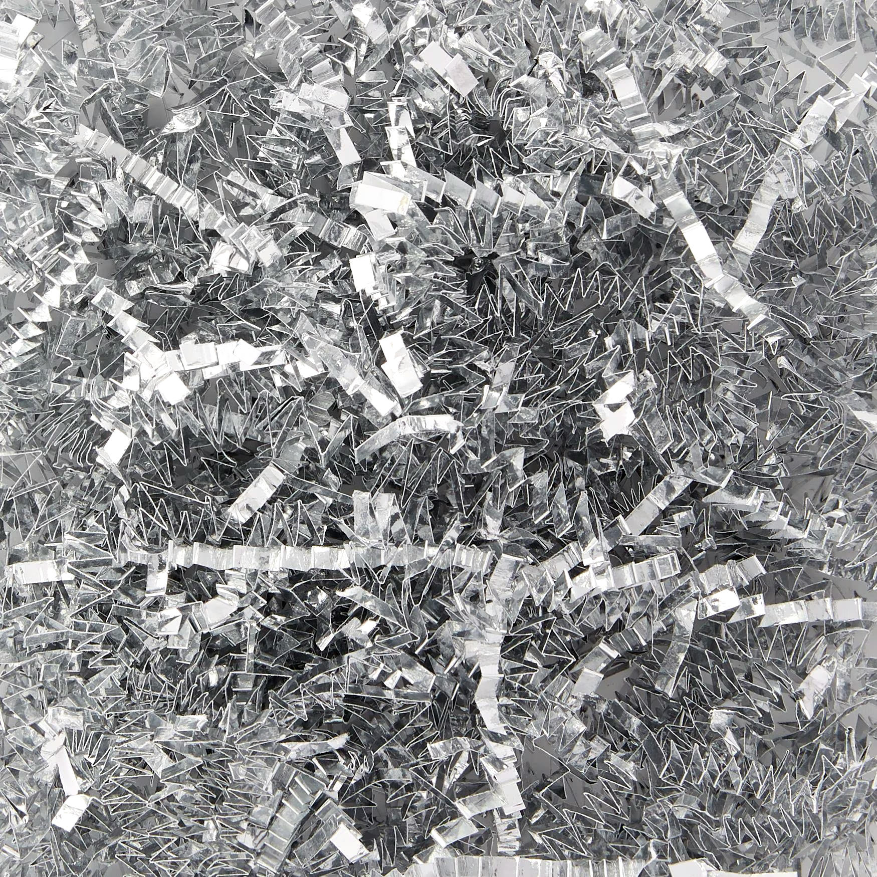 Metallic Silver Crinkle Paper Shreds