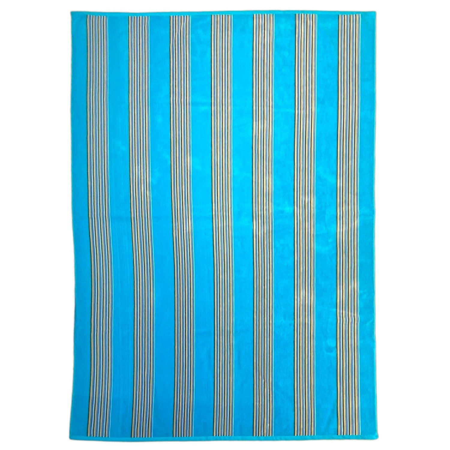 FORMAT XL - Serviette de plage éponge velours Mil-turquoise 140x180