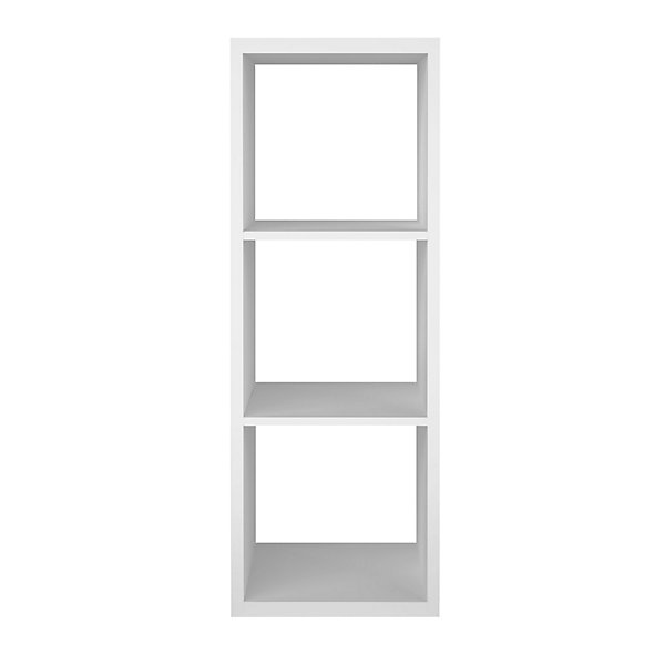 étagère modulable 3 cubes GoodHome Mixxit blanc l. 38,9cm x H. 108cm