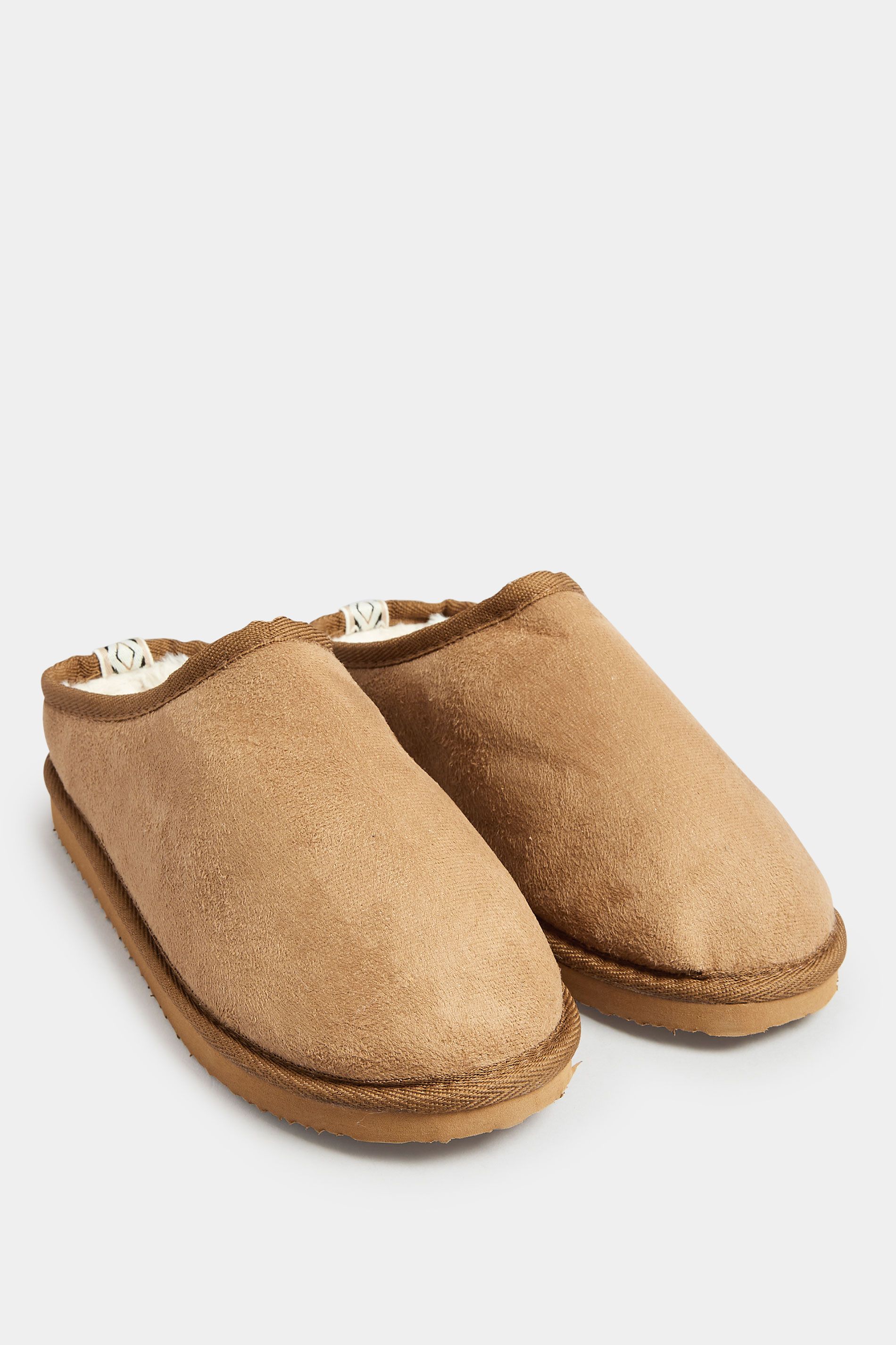 Yours Wide Fit Faux Fur Lined Mule Slippers