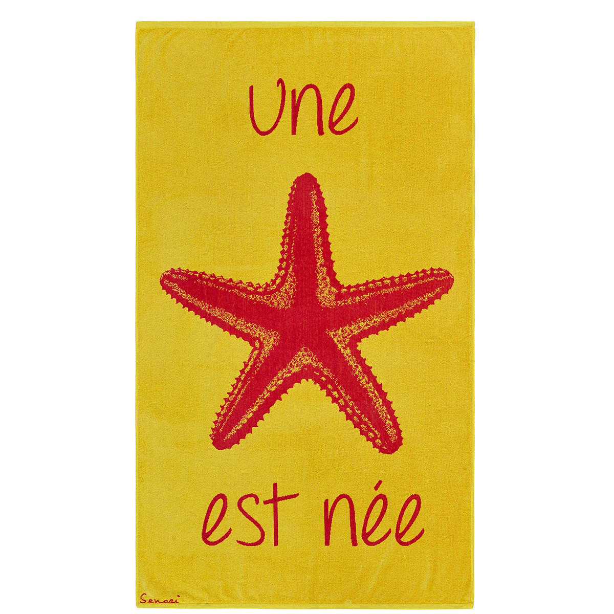 UNE ÉTOILE EST NÉE - Serviette de plage velours 100x180 cm