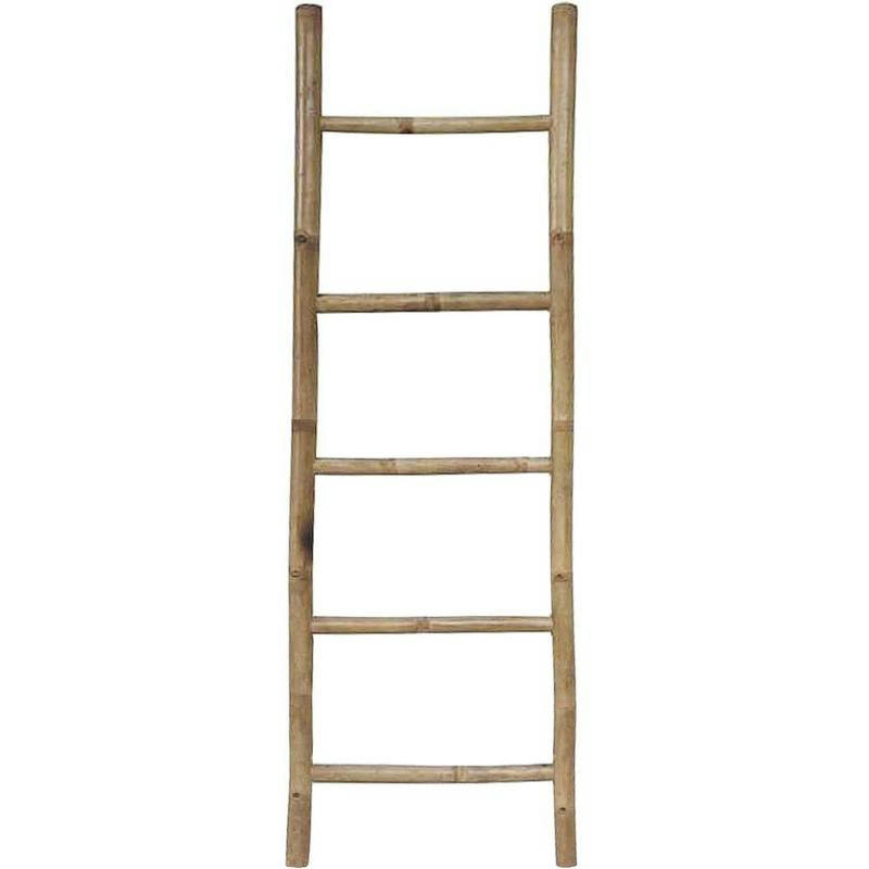 - Échelle porte serviette en bambou naturel