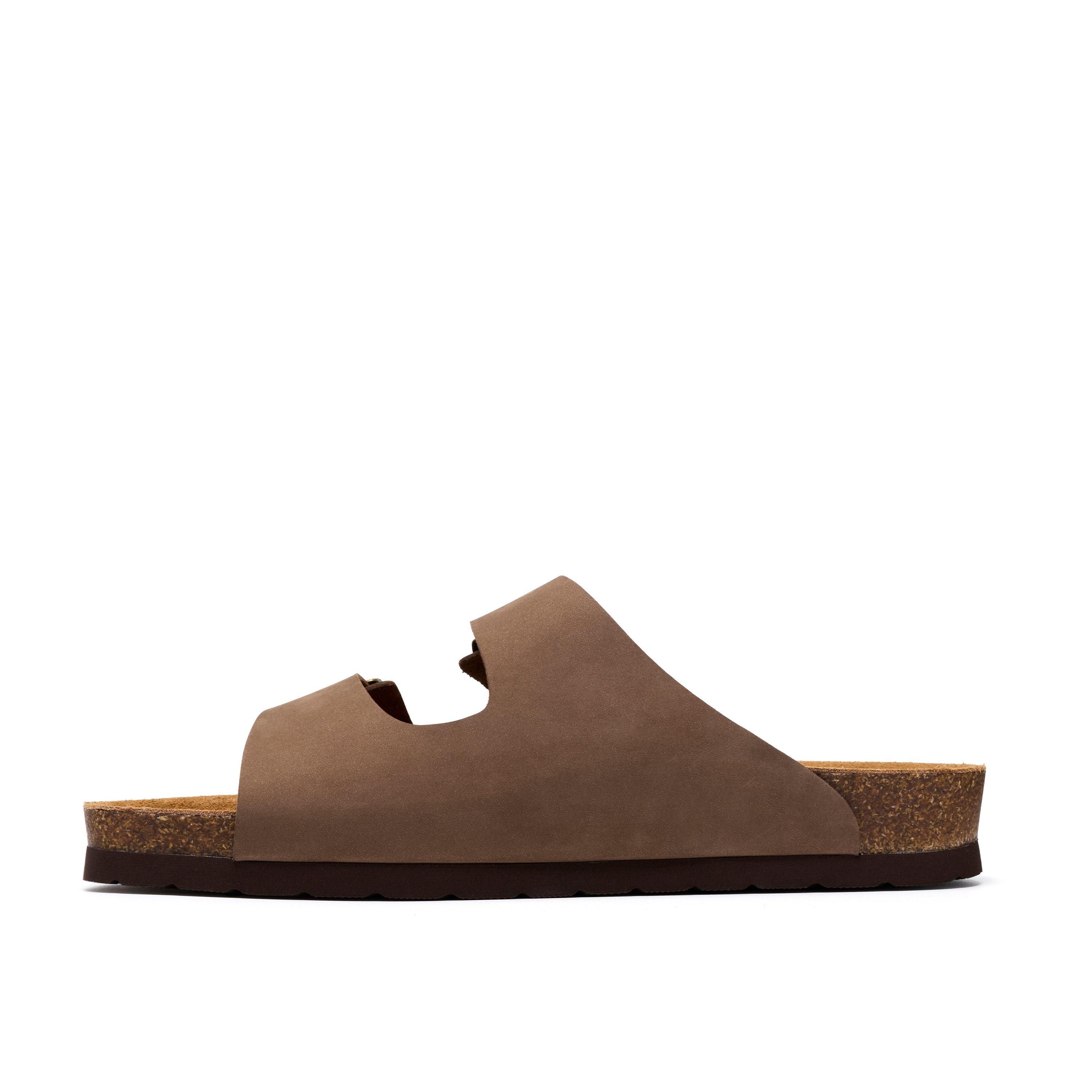 Clarks Sidmouth Strap Sand Nubuck Sliders