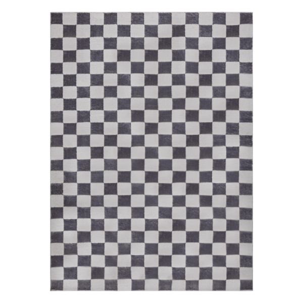 Dywan AURA EB112 szary - Szachownica, strukturalny, nowoczesny 80x150 cm