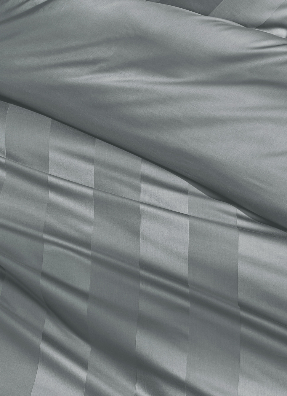 HOUSSE DE COUETTE RAYÉE EN SATIN DE COTON GLACIER