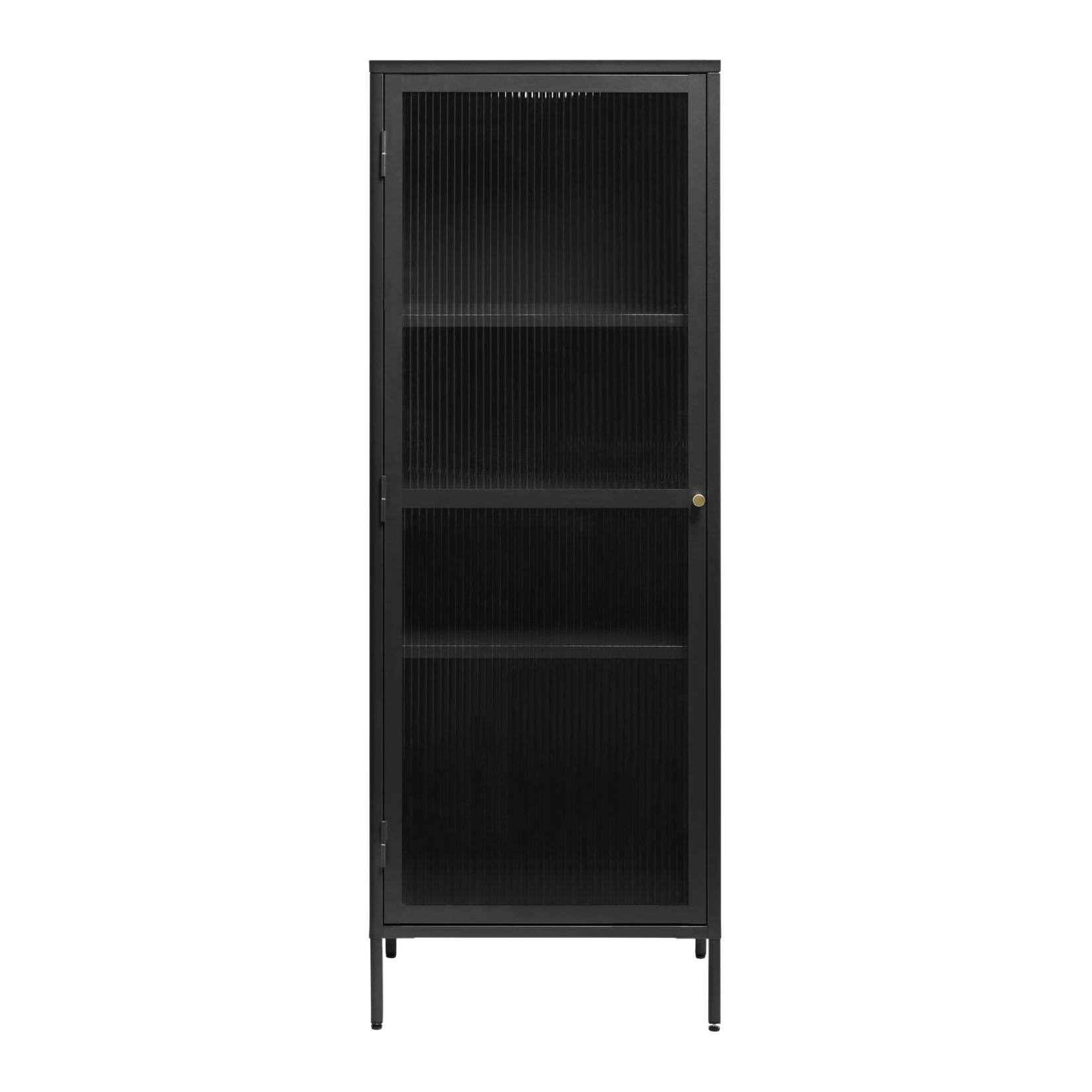 by fonQ Opal Vitrinekast - H 160 cm - Zwart