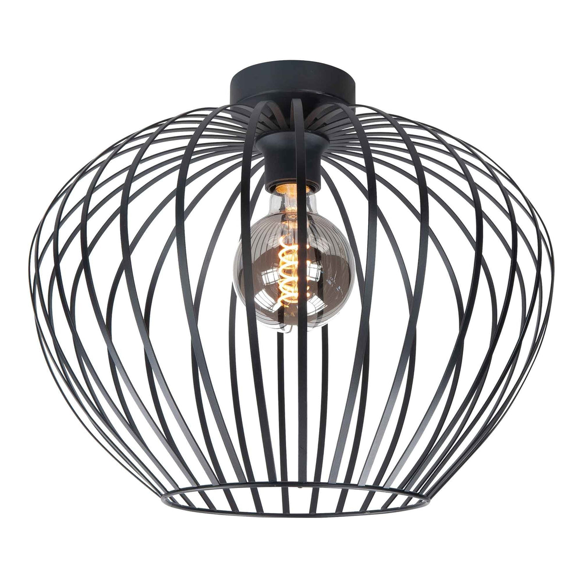 Highlight plafondlamp Mela - 1 lichts - 50 x 40  cm - zwart
