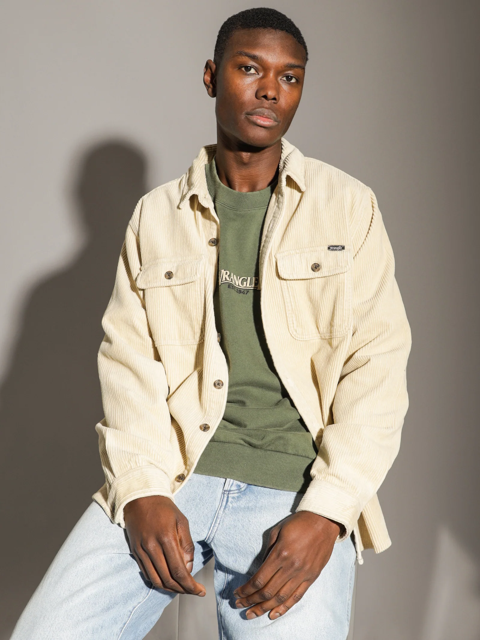 Parallels Long Sleeve Cord Shirt