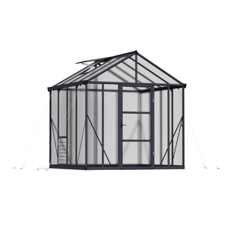 Serre en polycarbonate Glory grise 5,7 m² CANOPIA
