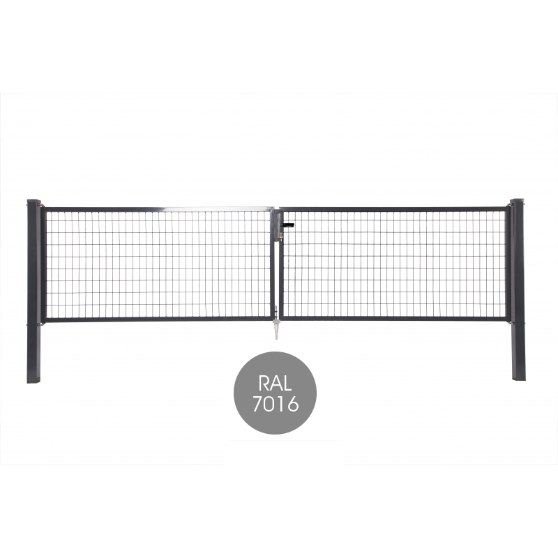 Portillon double Napoli anthracite 400 x 120 cm GIARDINO