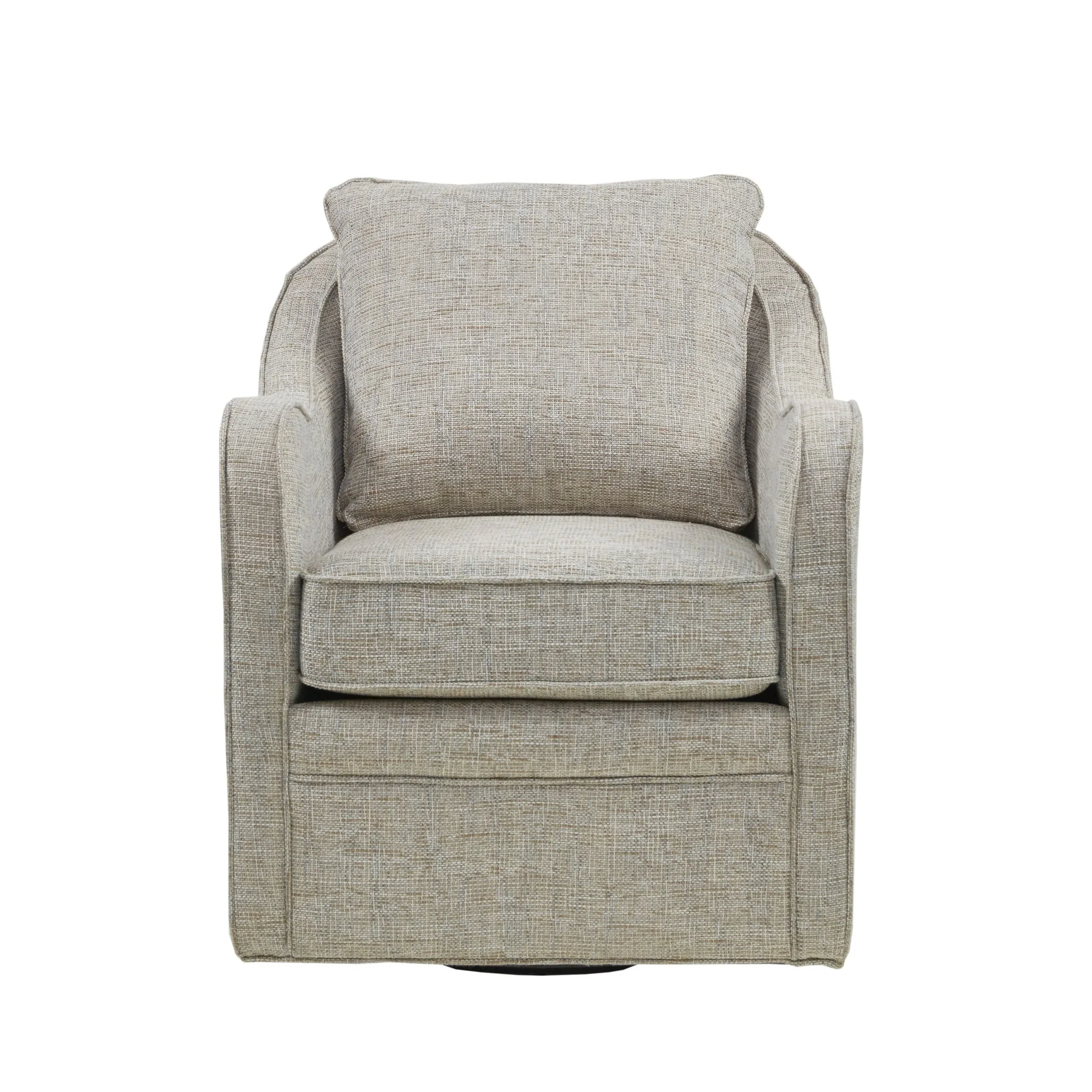 Madison Park Betty Upholstered Swivel Curved Armchair