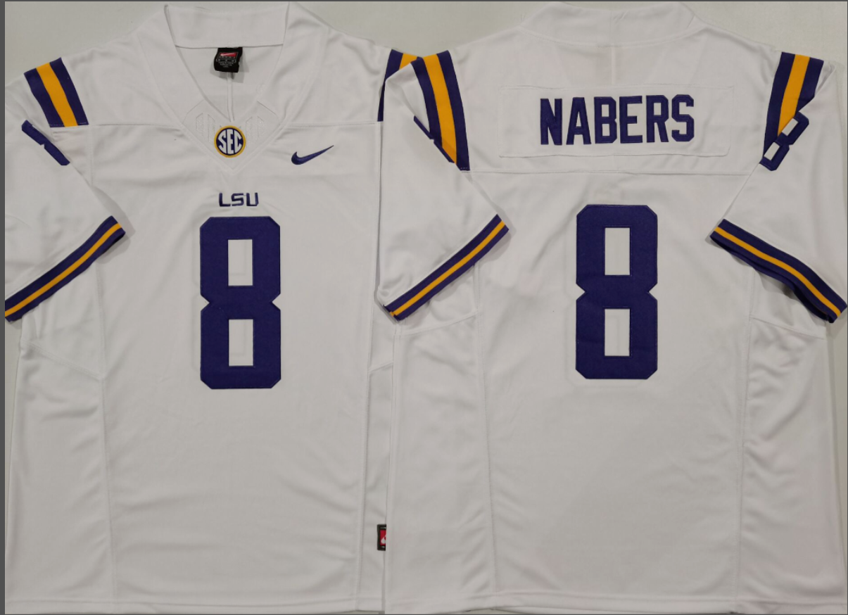 Malik Nabers NCAA LSU Tigers Nike Vapor Limited Jersey