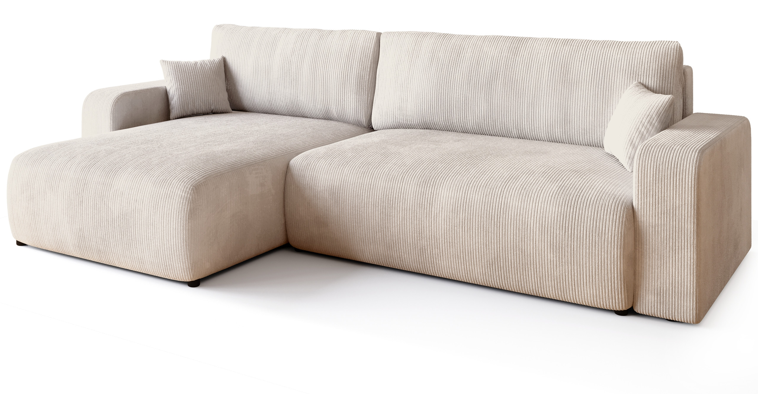 Narożnik z funkcją spania do salonu PUMI XL krem