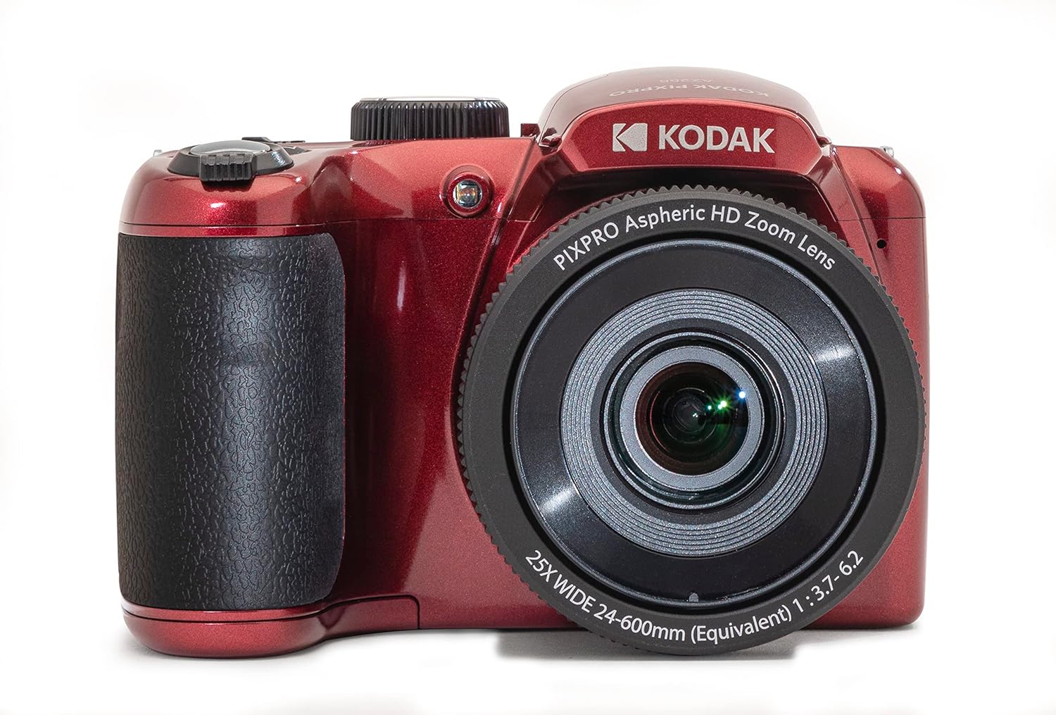 Kodak PIXPRO AZ255-RD 16MP Digital Camera 25X Optical Zoom 24mm Wide Angle Lens Optical Image Stabilization 1080P Full HD Video 3 LCD Vlogging Camera (Red)