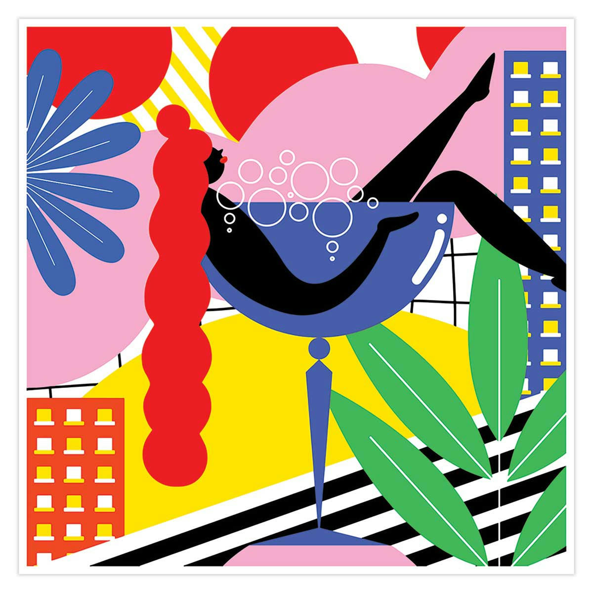 - Affiche cocktail farniente sans cadre 50x50cm