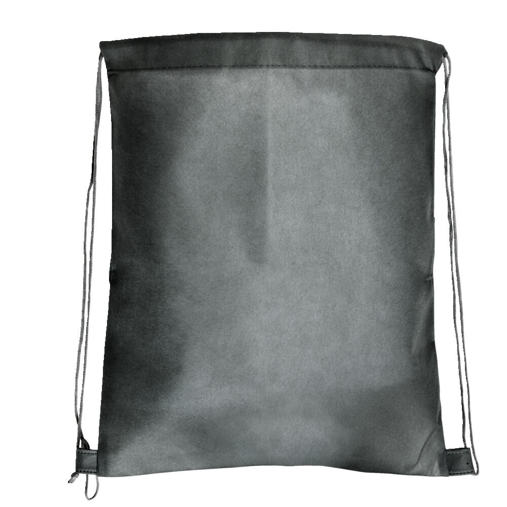 Sac à dos uni avec cordon 34xH43cm - 2 modèles gris ou noir